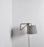 Danish Brass Swing Arm Wall Lamp, 1950s