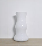 Mouth blown Holmegaard large white glass floor vase