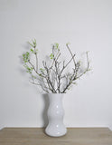 Mouth blown Holmegaard large white glass floor vase