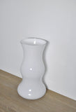 Mouth blown Holmegaard large white glass floor vase