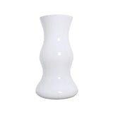 Mouth blown Holmegaard large white glass floor vase by Erik Bagger