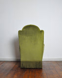 Danish Art Deco Chair in Green Velvet, early 1900s