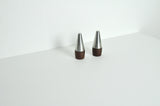 Danish Modern  Pair of Rosewood and Stainless Steel Salt and Pepper Shakers