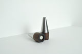 Danish Modern  Pair of Rosewood and Stainless Steel Salt and Pepper Shakers