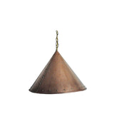 Cone shaped handmade copper pendant from Denmark, 1970s