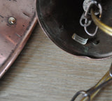 Cone shaped handmade copper pendant from Denmark, 1970s