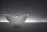 Glass bowl Trigona for Holmegaard, Denmark 1980s