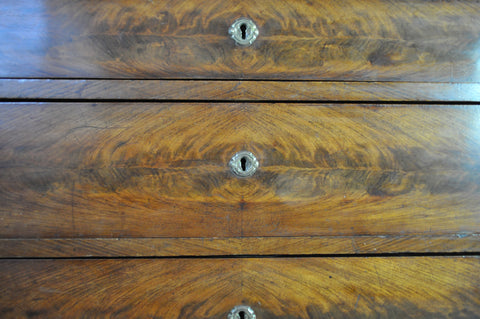 19th Century Danish Walnut Commode or Chest of Drawers Featuring Lions ...