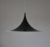 Black Semi Lamp - sharp, clean lines and a geometric shape