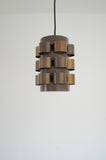Danish lamp with beautifully patinated brass elements, design by Werner Schou for Coronell
