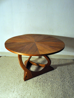 Rare KUBUS Round Teak Coffee Table by Holger Georg Jensen